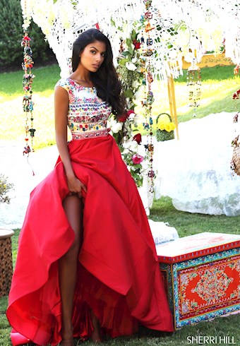 Sherri Hill 50335 #0 default Red/Multi frontface vertical thumbnail