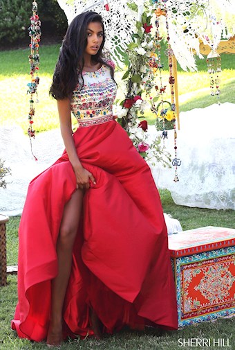 Sherri Hill 50335 #3 Red/Multi vertical thumbnail