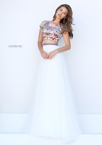 Sherri Hill 50342 #0 default Ivory/Multi frontface vertical thumbnail
