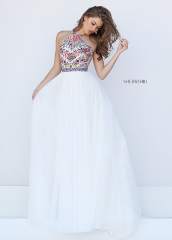 Sherri Hill 50343 #1 Ivory/Multi vertical thumbnail