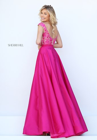Sherri Hill 50346 #1 Fuchsia vertical thumbnail