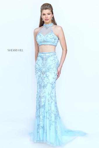 Sherri Hill 50349 #0 default Light Blue frontface vertical thumbnail