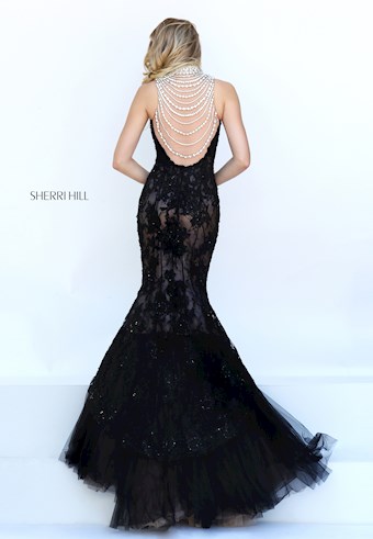 Sherri Hill 50356 #7 Black/Nude vertical thumbnail