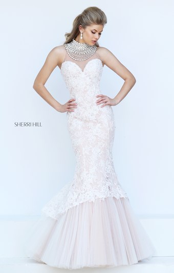 Sherri Hill 50356 #1 Ivory/Nude vertical thumbnail