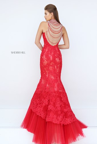 Sherri Hill 50356 #2 Red/Nude vertical thumbnail