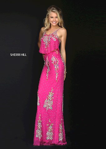 Sherri Hill 50375 #15 Fuchsia/Multi vertical thumbnail