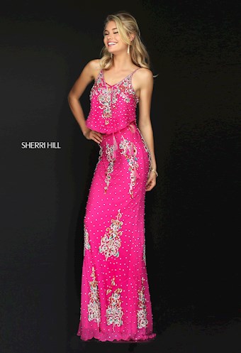 Sherri Hill 50375 #9 Fuchsia/Multi vertical thumbnail