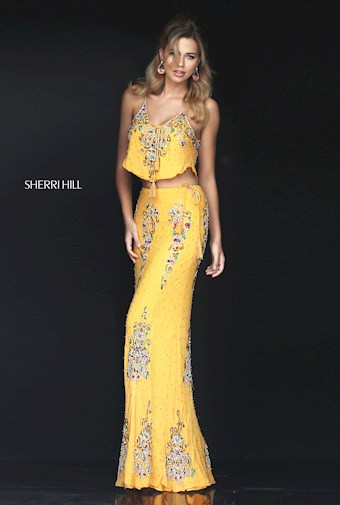 Sherri Hill 50375 #5 Yellow/Multi vertical thumbnail