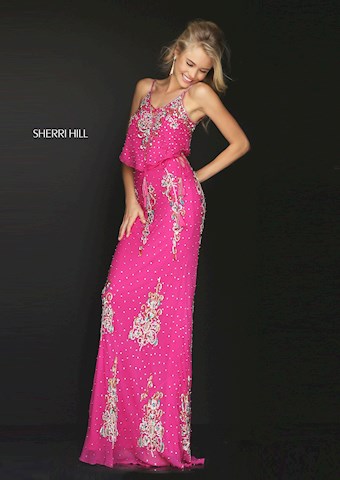 Sherri Hill 50375 #18 Fuchsia/Multi vertical thumbnail