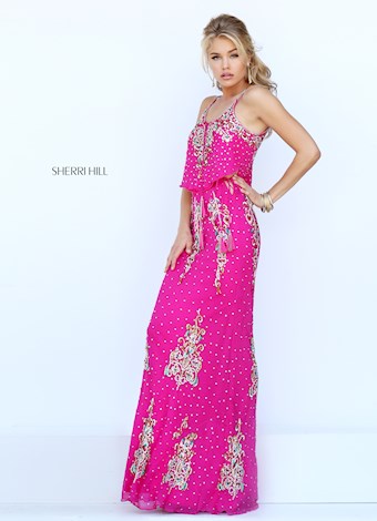 Sherri Hill 50375 #7 Fuchsia/Multi vertical thumbnail