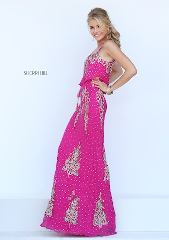 Sherri Hill 50375 #10 Fuchsia/Multi vertical thumbnail