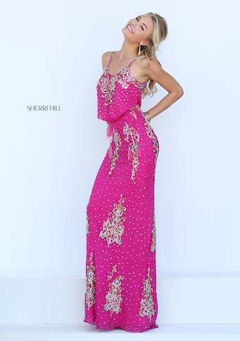 Sherri Hill 50375 #17 Fuchsia/Multi vertical thumbnail