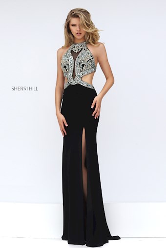 Sherri Hill 50383 #0 default Black frontface vertical thumbnail