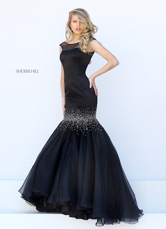Sherri Hill 50392 #0 default Black frontface vertical thumbnail