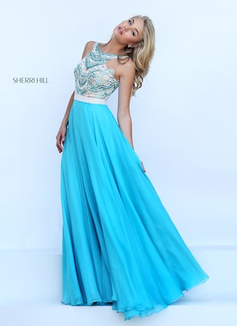 Sherri Hill 50395 #3 Turquoise vertical thumbnail