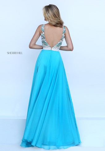 Sherri Hill 50395 #4 Turquoise vertical thumbnail