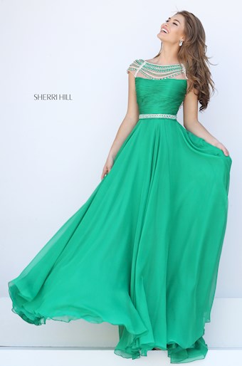 Sherri Hill 50414 #0 default Emerald frontface vertical thumbnail