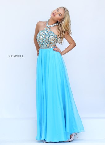 Sherri Hill 50420 #0 default Turquoise frontface vertical thumbnail
