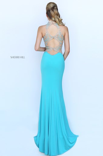 Sherri Hill 50428 #5 Aqua vertical thumbnail