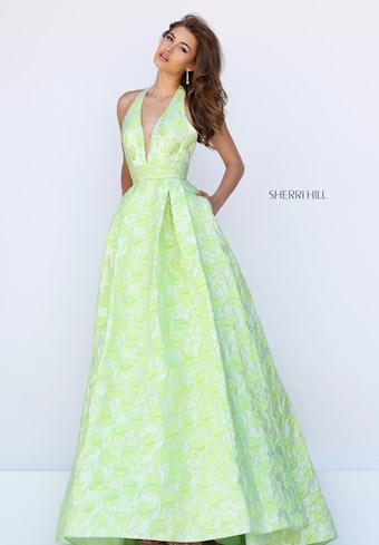 Sherri Hill 50430 #0 default Green frontface vertical thumbnail