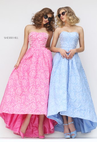 Sherri Hill 50436 #16 Blue Pink vertical thumbnail