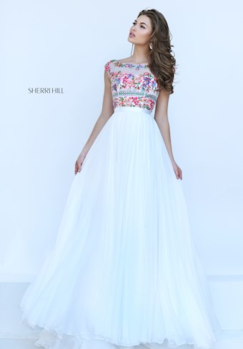 Sherri Hill 50457 #5 Ivory/Multi vertical thumbnail