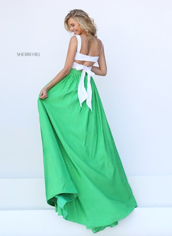 Sherri Hill 50458 #2 Ivory/Green vertical thumbnail