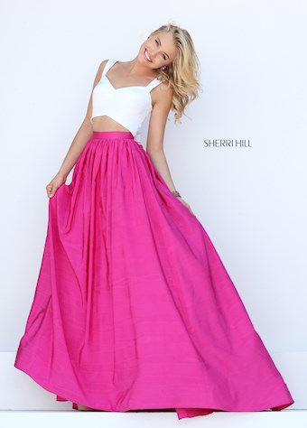 Sherri Hill 50458 #0 default Ivory/Fuchsia frontface vertical thumbnail