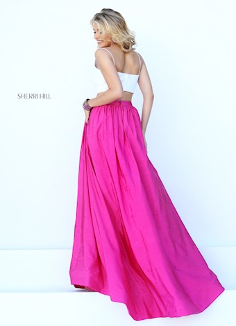 Sherri Hill 50459 #3 Ivory/Fuchsia vertical thumbnail