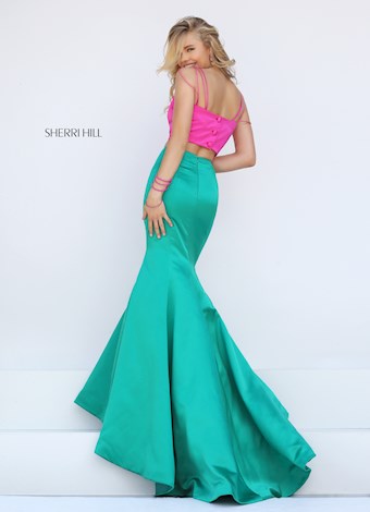 Sherri Hill 50466 #5 Fuchsia/Emerald vertical thumbnail