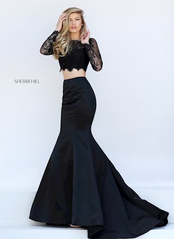 Sherri Hill 50467 #0 default Black frontface vertical thumbnail