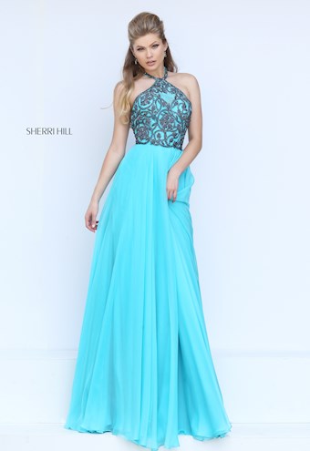 Sherri Hill 50468 #1 Turquoise vertical thumbnail