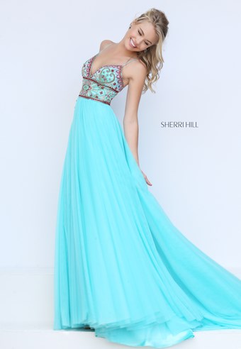 Sherri Hill 50474 #2 Turquoise/Multi vertical thumbnail