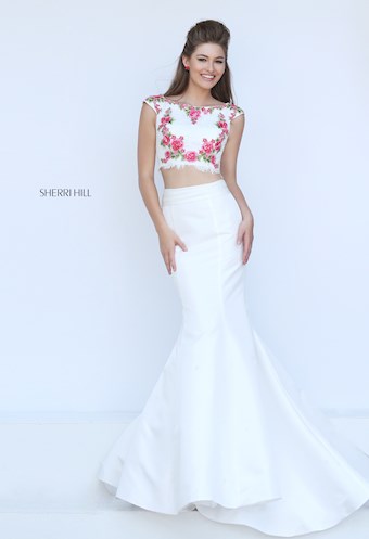 Sherri Hill 50486 #0 default Ivory frontface vertical thumbnail