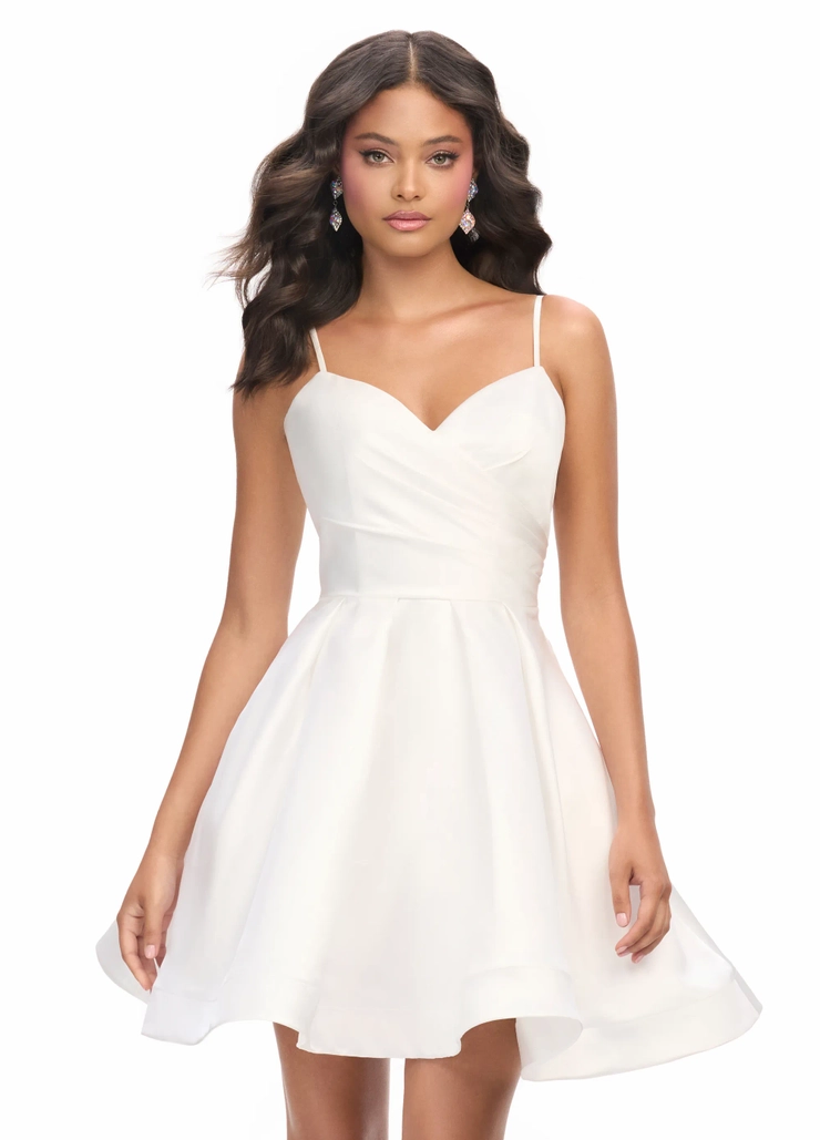 Ashley Lauren Style #4780 Satin Sweetheart Neckline Cocktail Dress #1 frontface vertical picture