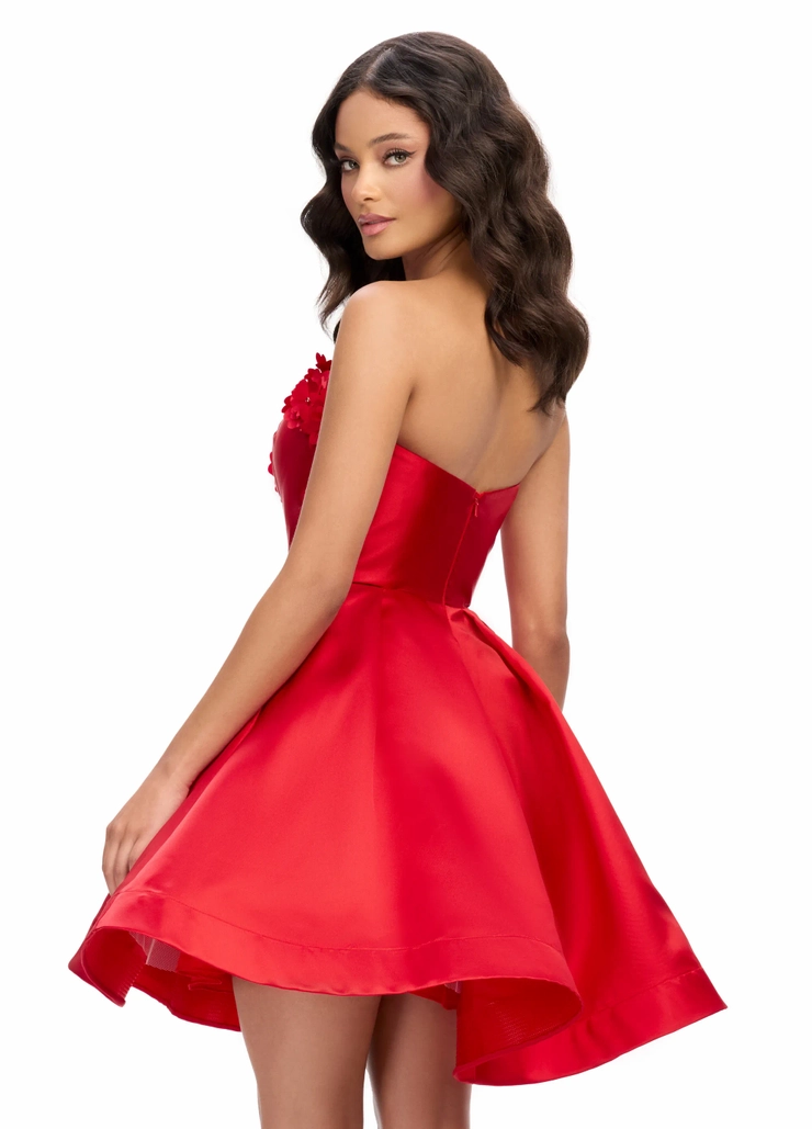 Ashley Lauren Style #4782 Mikado Cocktail Dress with Sweetheart Neckline and A-Line Skirt #5 backface vertical picture