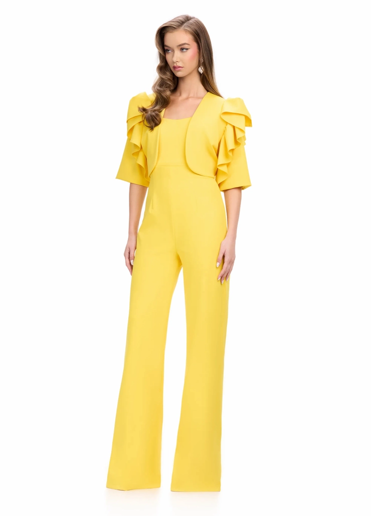 Ashley Lauren Style #11760 Two Piece Scuba Jumpsuit with Jacket #1 frontface vertical picture
