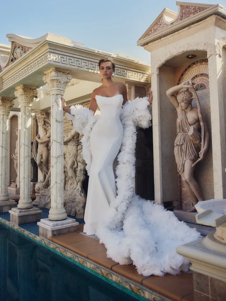 leah da gloria wedding dress do you guys like pearl details? wearing @leahdagloria Audrey exclusive at @lovellabridal day 24/31 a day! #weddingdresstryon #pearlweddingdress #ballgownweddingdress fashion drama Leah Da Gloria is famous for Leah Da Gloria Cristina Wedding