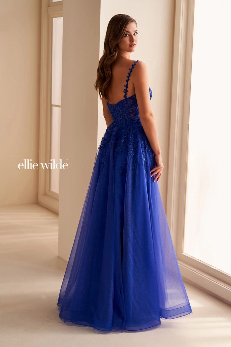 EW36228 Lace, Beads, and Twirl-Worthy Dreams #3 default Royal Blue backface vertical picture