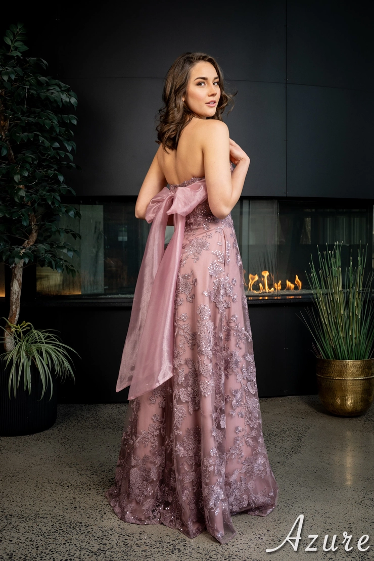 open lace back dress Azure Oasis Maxi Dress – Pink of the Pines main image 1