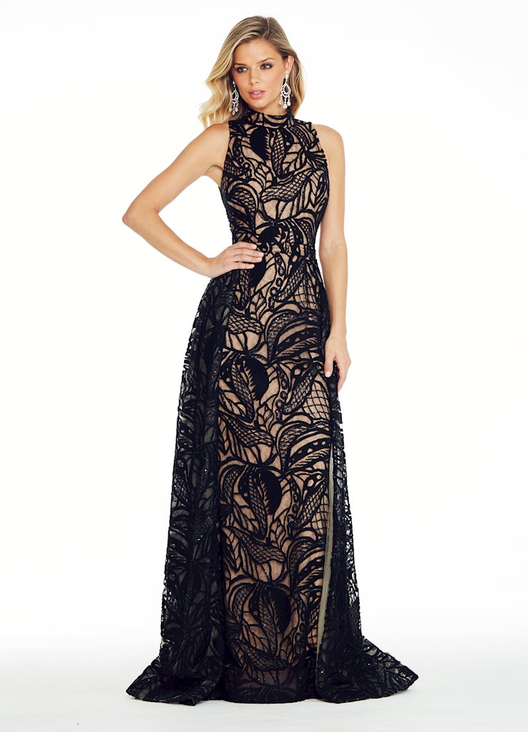 ashley lauren black and gold prom dress Ashley Lauren 11464 – Twirl Prom main image 1