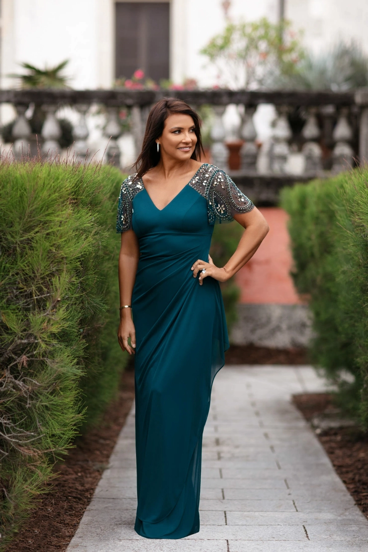 xscape bridesmaid dresses Xscape Evenings Brocade Sleeveless Dress 6742X