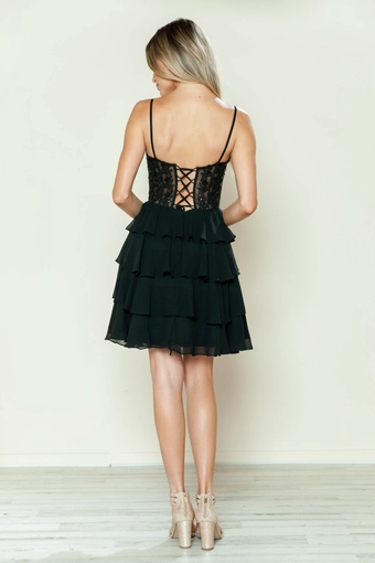 Short Dresses Style #9494 #43 Black backface vertical thumbnail