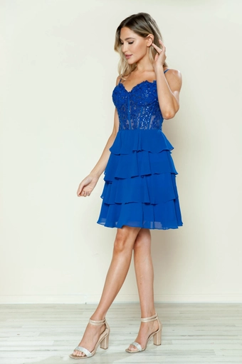 Short Dresses Style #9494 #3 Royal frontface vertical thumbnail