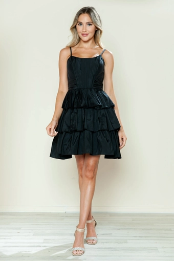 Short Dresses Style #9590 #0 default Black frontface vertical thumbnail
