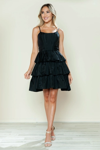 Short Dresses Style #9590 #2 Black frontface vertical thumbnail