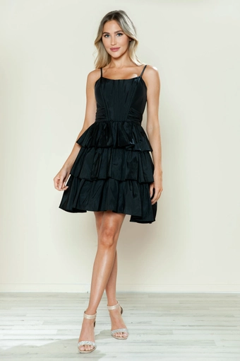 Short Dresses Style #9590 #19 Black frontface vertical thumbnail