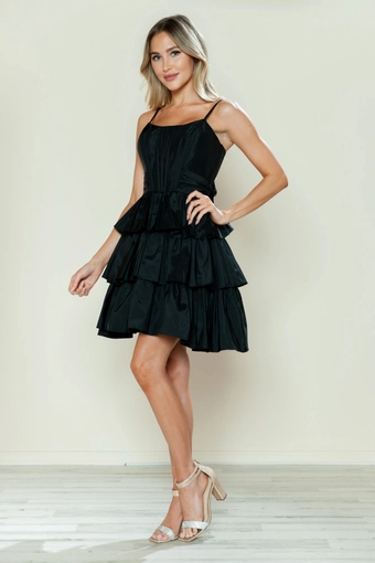 Short Dresses Style #9590 #5 Black frontface vertical thumbnail