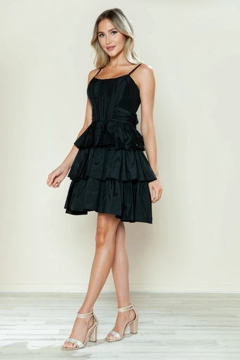 Short Dresses Style #9590 #14 Black frontface vertical thumbnail