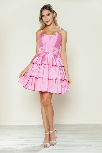 Short Dresses Style #9590 #21 Pink frontface vertical thumbnail